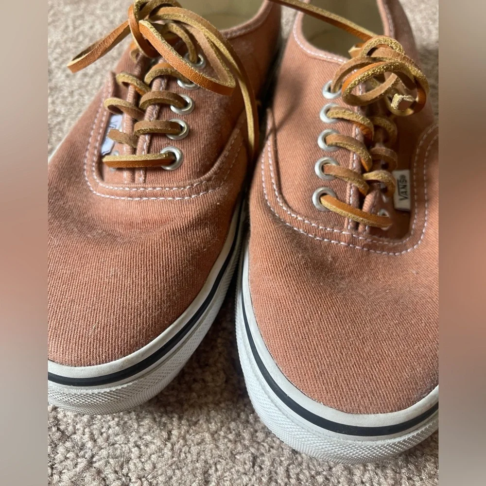 Vans Brown Canvas Lace-Up Sneakers
